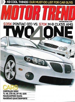 MOTOR TREND 2004 MAY - MERCEDES CLK55 vs PONTIAC GTO